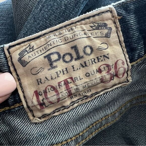 Polo Ralph Lauren Hampton Straight Leg Jeans Relaxed Fit Distressed - Picture 13 of 15